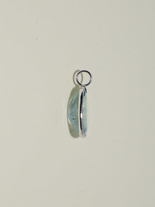 Underwater Aquamarine Cushion Cut Charm in White 14k Gold