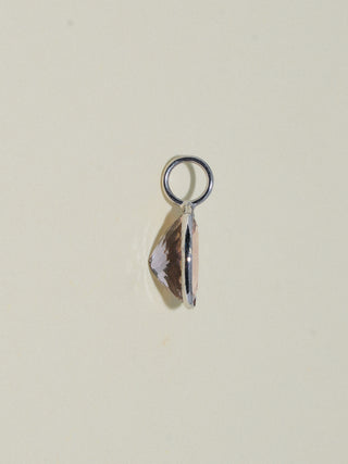First Love Morganite Oval Cut Charm in White 14k Gold