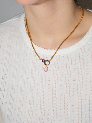 Pookie Morganite Oval Cabochon Charm in Yellow 14k Gold