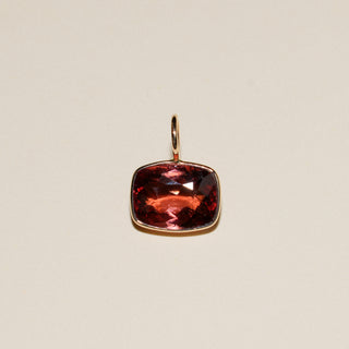 Lantana Pink Tourmaline East West Can Cut Charm in Yellow 14k Gold