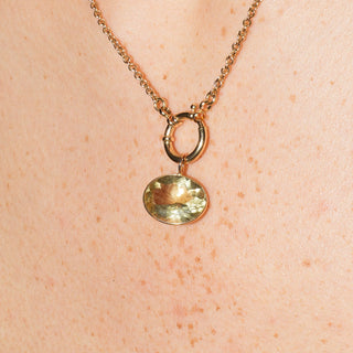 Light Yellow Heliodor 2 Cushion Cut Charm in 14k Yellow Gold