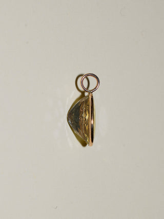 Spring Morning Heliodor Oval Cut Charm in Yellow 14k Gold