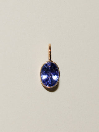 Nightfall Tanzanite Oval Cut Charm in Yellow 14k Gold