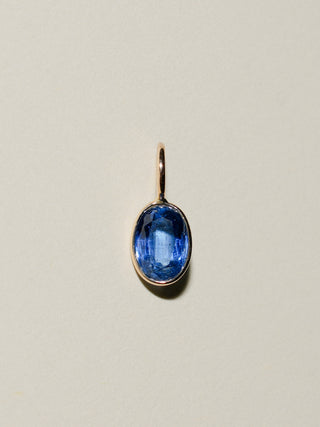 Dazzling Kyanite Oval Cut Charm in 14k Yellow Gold