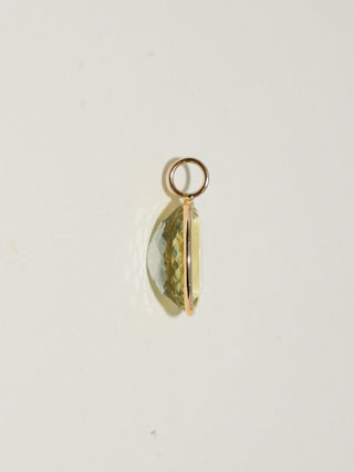 LiiiiMon Heliodor Oval Cut Charm in Yellow 14k Gold