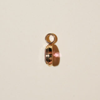 Love Potion Tourmaline Triple Oval Cut Charm in Yellow 14k Gold