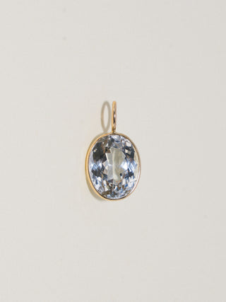 Enchanting Imperial Topaz Oval Cut Charm in Yellow 14k Gold