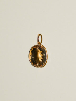 Gimmie That Golden Beryl Oval Cut Charm in Yellow 14k Gold
