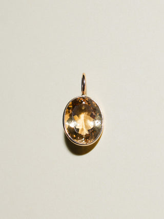 Gimmie That Golden Beryl Oval Cut Charm in Yellow 14k Gold