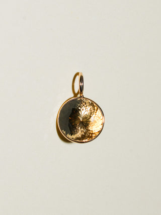 Mama Said Golden Beryl Round Cut Charm in Yellow 14k Gold