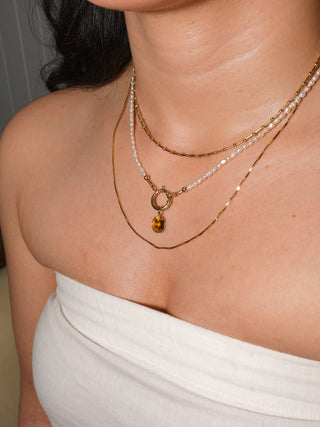 Sun Yellow Beryl Oval Cut Charm in Yellow 14k Gold
