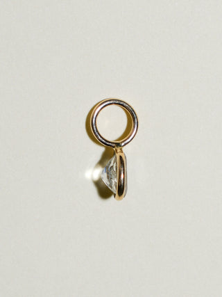 Luna Moonstone Oval Cut Charm in Yellow 14k Gold