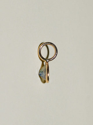 Duermas Moonstone Pear Cut Charm in Yellow 14k Gold