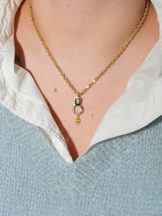 Tarte Yellow Sapphire Teardrop Cut Charm in Yellow 14k Gold