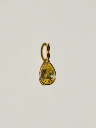 Tarte Yellow Sapphire Teardrop Cut Charm in Yellow 14k Gold