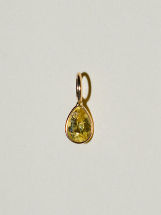Tarte Yellow Sapphire Teardrop Cut Charm in Yellow 14k Gold
