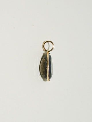 Kitty Pretty Black Tourmaline Oval Cut Charm in Yellow 14k Gold