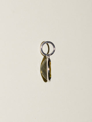 Money Tree Green Tourmaline Oval Cut Charm in White 14k Gold
