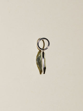 Maiden Green Tourmaline Inverted Pear Cut Charm in White 14k Gold