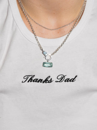 Best in Show Aquamarine East West Can Cut Charm in White 14k Gold