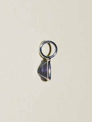 Very Berry Tanzanite Cushion Cut Charm in White 14k Gold