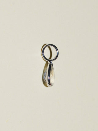 Ursa Moonstone Teardrop Cut Charm in White 14k Gold