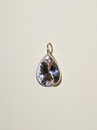 Birdy Pink Beryl Pear Cut Charm in Sterling Silver