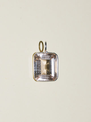 Nana Bread Heliodor Emerald Cut Charm in Sterling Silver
