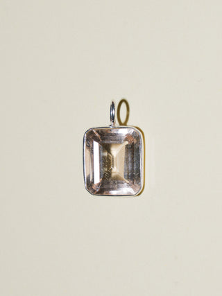 Nana Bread Heliodor Emerald Cut Charm in Sterling Silver