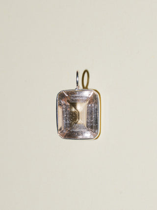 Nana Bread Heliodor Emerald Cut Charm in Sterling Silver