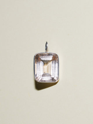 Nana Bread Heliodor Emerald Cut Charm in Sterling Silver