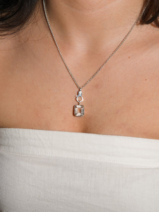 Nana Bread Heliodor Emerald Cut Charm in Sterling Silver