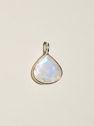 Shoreline Moonstone Pear Cut Charm in Sterling Silver