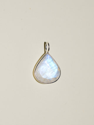 Ethereal Moonstone Pear Cut Charm in Sterling Silver