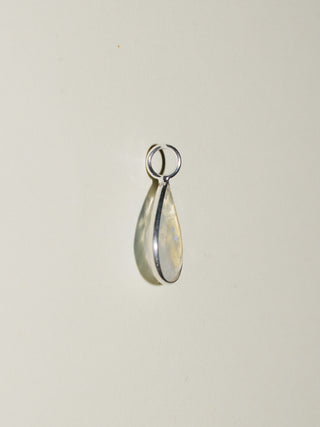 Ethereal Moonstone Pear Cut Charm in Sterling Silver