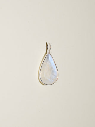 Monday Moonstone Teardrop Cut Charm in Sterling Silver