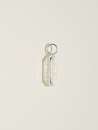 Raleigh Moonstone Emerald Cut Charm in Sterling Silver