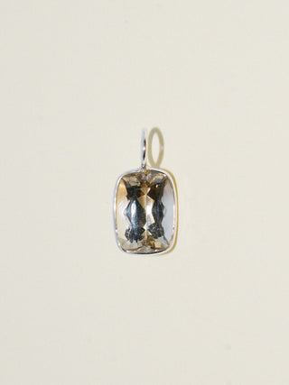 New England Weather Imperial Topaz Cushion Cut Charm in Sterling Silver