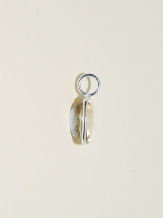 New England Weather Imperial Topaz Cushion Cut Charm in Sterling Silver