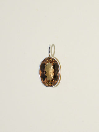Love In The Digital Age Imperial Topaz Oval Cut Charm in Sterling Silver