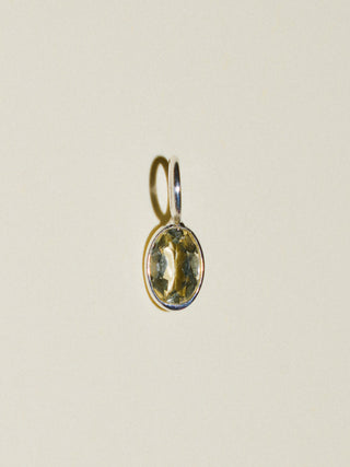 lil' squeeze Lemon Quartz Oval Cut Charm in Sterling Silver
