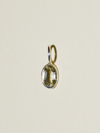 lil' squeeze Lemon Quartz Oval Cut Charm in Sterling Silver