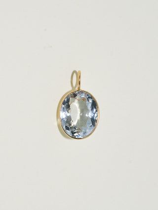 Hard Boiled Imperial Topaz Oval Cut Charm in Yellow 14k Gold