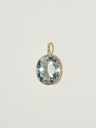 Hard Boiled Imperial Topaz Oval Cut Charm in Yellow 14k Gold
