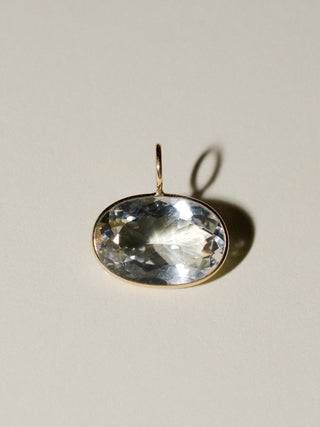 Polar Imperial Topaz Oval Cut Charm in 14k Yellow Gold