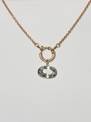 Polar Imperial Topaz Oval Cut Charm in 14k Yellow Gold