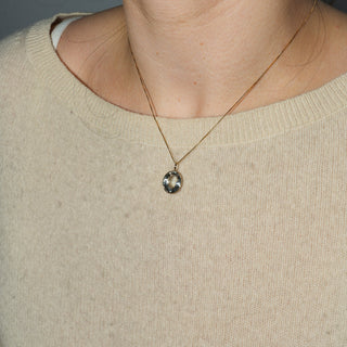 Coconut Imperial Topaz Oval Cut Charm in 14k Yellow Gold