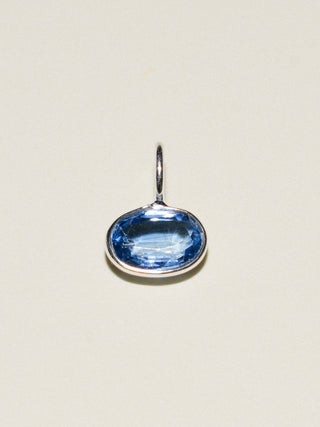 Suddenly Kyanite East West Oval Cut Charm in Sterling Silver