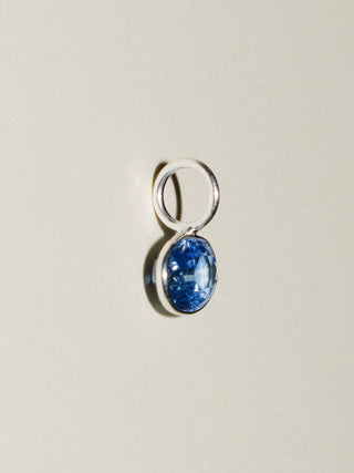 Suddenly Kyanite East West Oval Cut Charm in Sterling Silver
