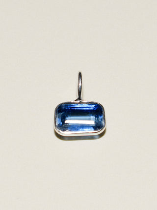 Seymour Kyanite East West Emerald Cut Charm in Sterling Silver